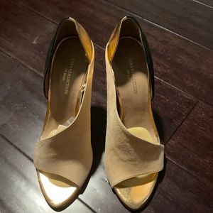 Zara colorblock heels sz 8 new